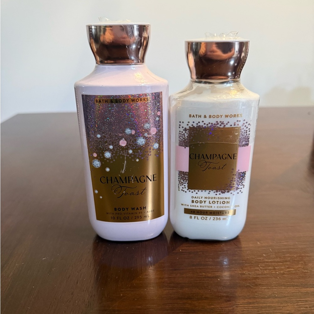 Bath & Body Works Champagne Toast Body Wash & Lotion Duo - Pink and Cream